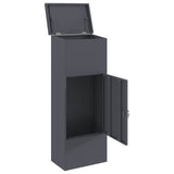 Parcel Drop Box with Door Anthracite 44,5 x 29 x 110,5 cm Steel - Top-Down View