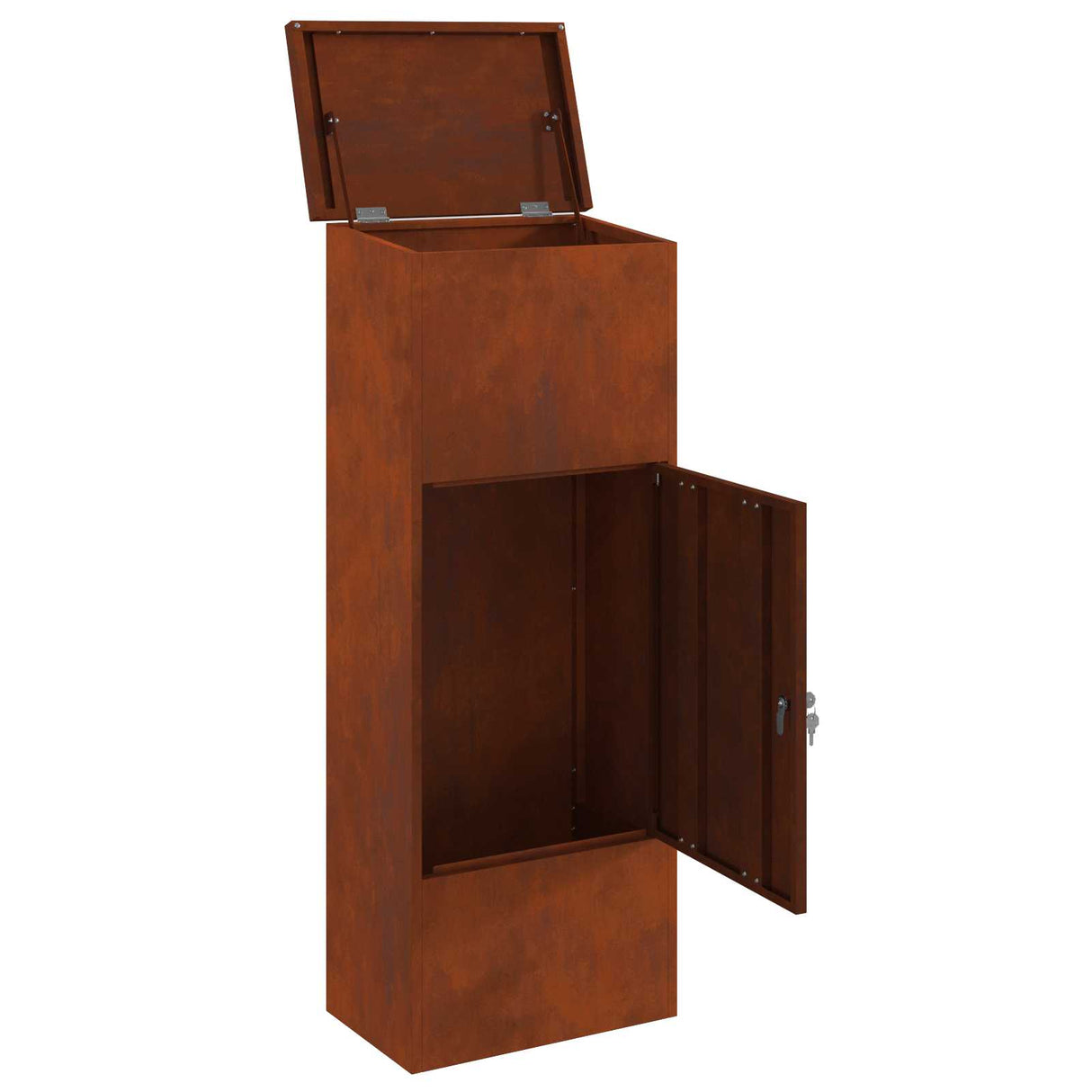 Parcel Drop Box Rusty 44,5 x 29 x 110,5 cm Weathering Steel