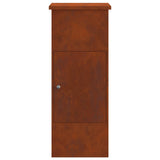 Parcel Drop Box Rusty 44,5 x 29 x 110,5 cm Weathering Steel - Rear View