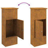 Parcel Drop Box Rusty 44,5 x 29 x 110,5 cm Weathering Steel