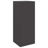 Parcel Drop Box with Storage Black 41 x 38 x 103 cm Steel - Close-Up Angle