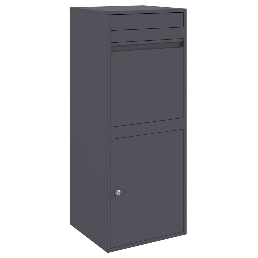 Parcel Drop Box with Storage Anthracite 41 x 38 x 103 cm Steel