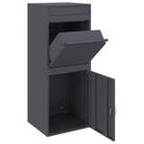 Parcel Drop Box with Storage Anthracite 41 x 38 x 103 cm Steel - Top-Down View