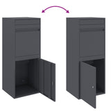 Parcel Drop Box with Storage Anthracite 41 x 38 x 103 cm Steel