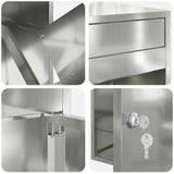 Parcel Drop Box Silver 47.5 x 38 x 59 cm Galvanised Steel