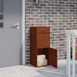 Parcel Drop Box Rusty 41 x 38 x 103 cm Weathering Steel