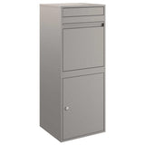 Parcel Drop Box Rusty 41 x 38 x 103 cm Weathering Steel - Top-Down View