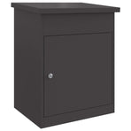 Parcel Drop Box with Storage Black 47.5 x 38 x 59 cm Steel