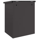 Parcel Drop Box with Storage Black 47.5 x 38 x 59 cm Steel - Close-Up Angle