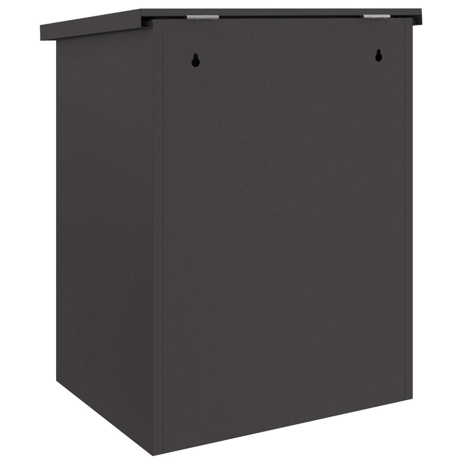 Parcel Drop Box with Storage Black 47.5 x 38 x 59 cm Steel