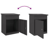Parcel Drop Box with Storage Black 47.5 x 38 x 59 cm Steel
