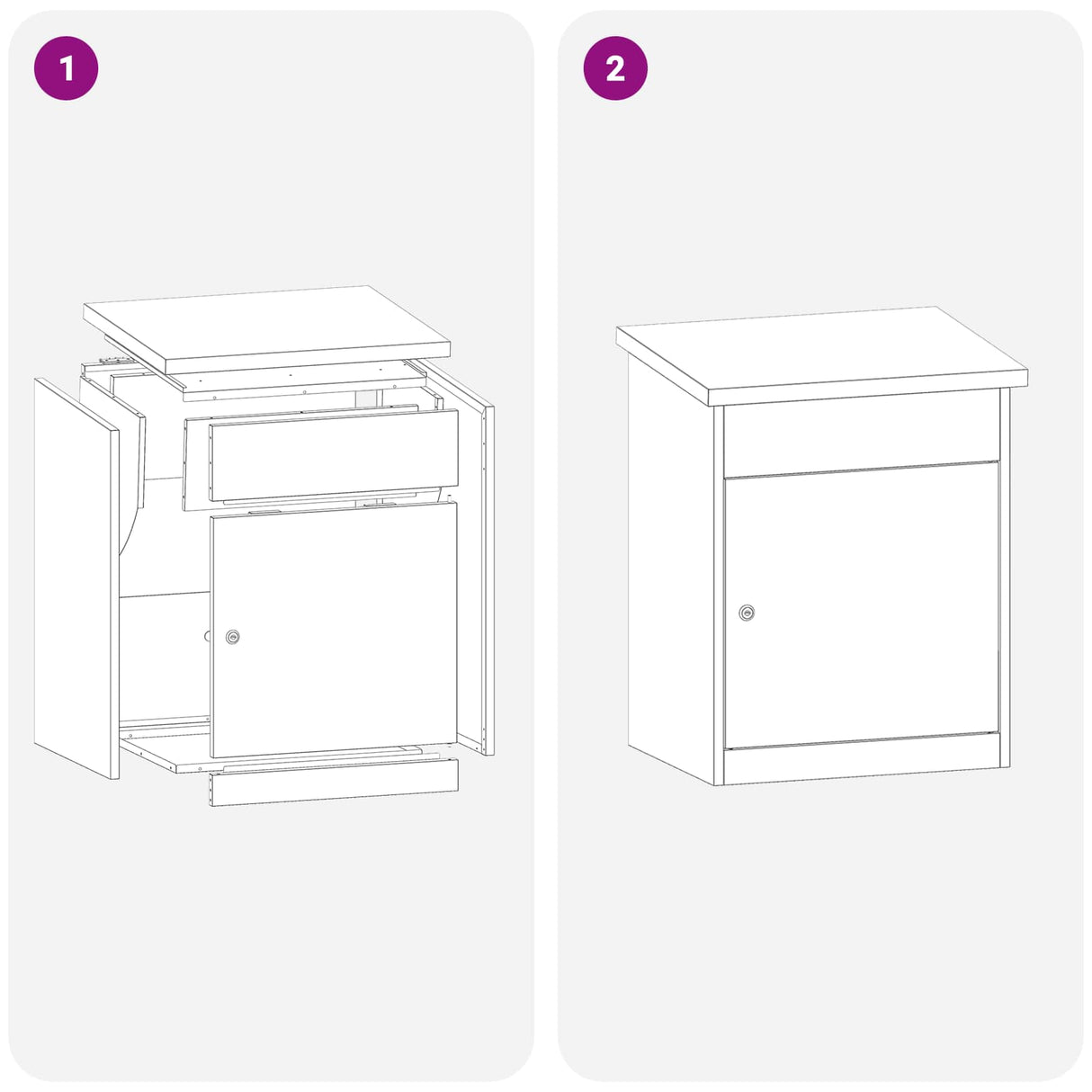 Parcel Drop Box with Storage Anthracite 47.5 x 38 x 59 cm Steel