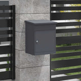 Parcel Drop Box with Storage Anthracite 47.5 x 38 x 59 cm Steel - Side View