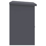 Parcel Drop Box with Storage Anthracite 47.5 x 38 x 59 cm Steel - Rear View