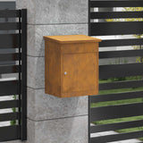 Parcel Drop Box Rusty 47.5 x 38 x 59 cm Weathering Steel