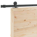 Sliding Door Brown 80 x 208 cm Solid pine wood - Extra Image