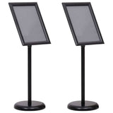 Poster Stands 2 pcs Black 45 x 32.7 x 108 cm Aluminium