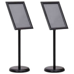 Poster Stands 2 pcs Black 45 x 32.7 x 108 cm Aluminium