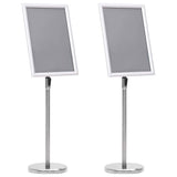 Poster Stands 2 pcs Silver 45 x 32.7 x 108 cm Aluminium