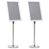 Poster Stands 2 pcs Silver 45 x 33 x 88 cm Aluminium alloy