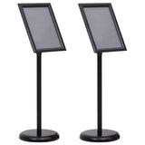Poster Stands 2 pcs Black 45 x 32.7 x 108 cm Aluminium
