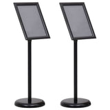 Poster Stands 2 pcs Black 32.5 x 24 x 78 cm Aluminium alloy
