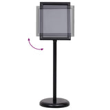Poster Stands 2 pcs Black 32.5 x 24 x 78 cm Aluminium alloy - Side View