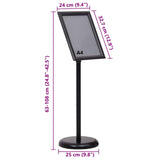 Poster Stands 2 pcs Black 32.5 x 24 x 78 cm Aluminium alloy - Extra Image