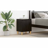 Bedside Cabinet Black Oak 40 x 30 x 50 cm Engineered Wood - Extra Image