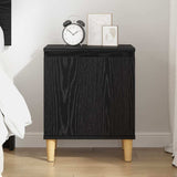Bedside Cabinet Black oak 40 x 30 x 50 cm Engineered wood - Top-Down View