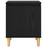 Bedside Cabinet Black oak 40 x 30 x 50 cm Engineered wood - Rear View