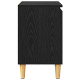 Bedside Cabinet Black Oak 40 x 30 x 50 cm Engineered Wood