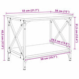 Side Table Black Engineered Wood - Extra Image