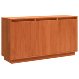 Sideboard Brown Oak 111 x 34 x 60 cm Solid Pine Wood - Front View