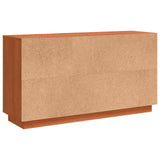 Sideboard Brown Oak 111 x 34 x 60 cm Solid Pine Wood - Low Angle