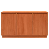 Sideboard Brown Oak 111 x 34 x 60 cm Solid Pine Wood - Rear View