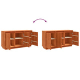 Sideboard Brown 111 x 34 x 60 cm Solid Pine wood - Extra Image
