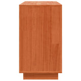 Sideboard Brown Oak 111 x 34 x 60 cm Solid Pine Wood - Close-Up Angle