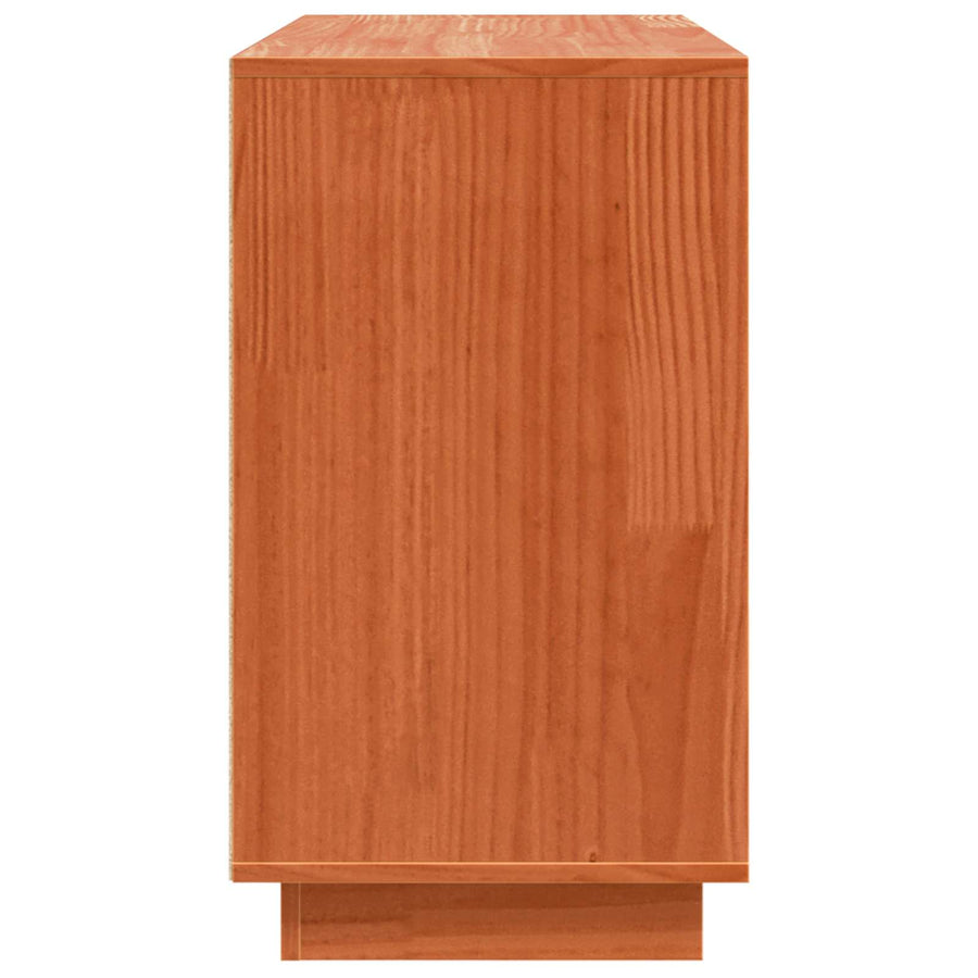 Sideboard Brown Oak 111 x 34 x 60 cm Solid Pine Wood