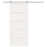 Barn Door White 100 x 208 cm Solid Pine wood - Extra Image