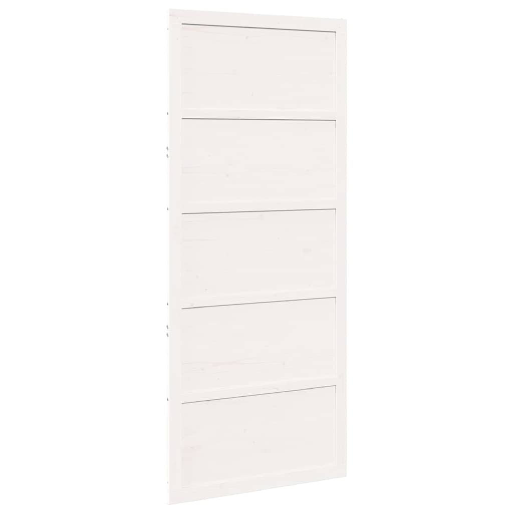 Barn Door White 80 x 208 cm Solid Pine wood