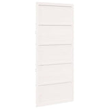 Barn Door White 80 x 208 cm Solid Pine wood - Rear View