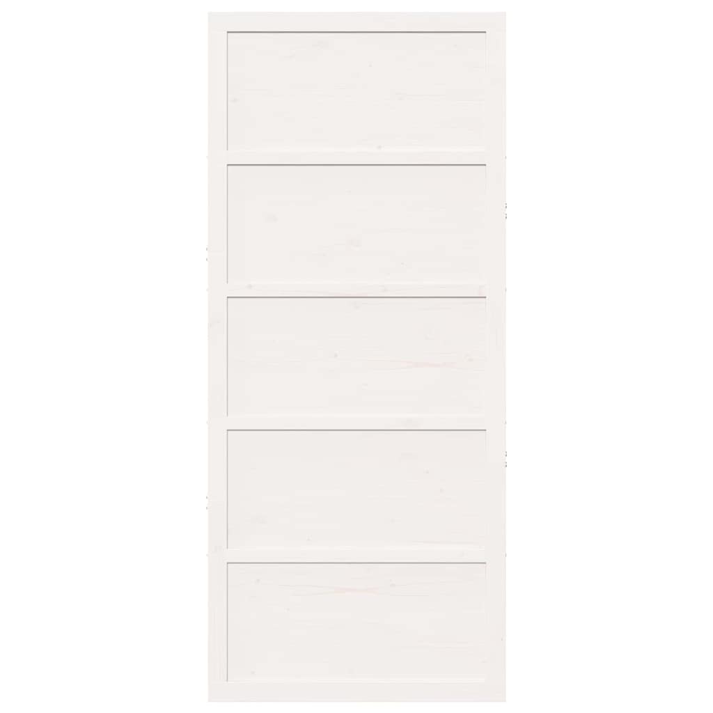 Barn Door White 80 x 208 cm Solid Pine wood