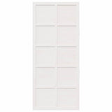 Barn Door White 100 x 210 cm Solid pine wood - Top-Down View