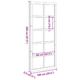 Barn Door Wax brown 100 x 210 cm Solid pine wood - Extra Image