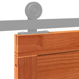 Barn Door Wax brown 90 x 210 cm Solid pine wood - Low Angle