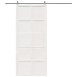 Barn Door White 80 x 210 cm Solid pine wood - Extra Image