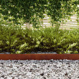 Lawn Edging Rusty 450 x 0.05 x 10 cm Weathering Steel - 45-Degree Angle