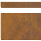 Garden Lawn Edging 4 pcs Rusty 450 x 10 cm Steel - Extra Image