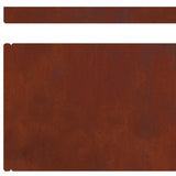 Lawn Edging Rusty 450 x 0.05 x 15 cm Weathering Steel - Extra Image